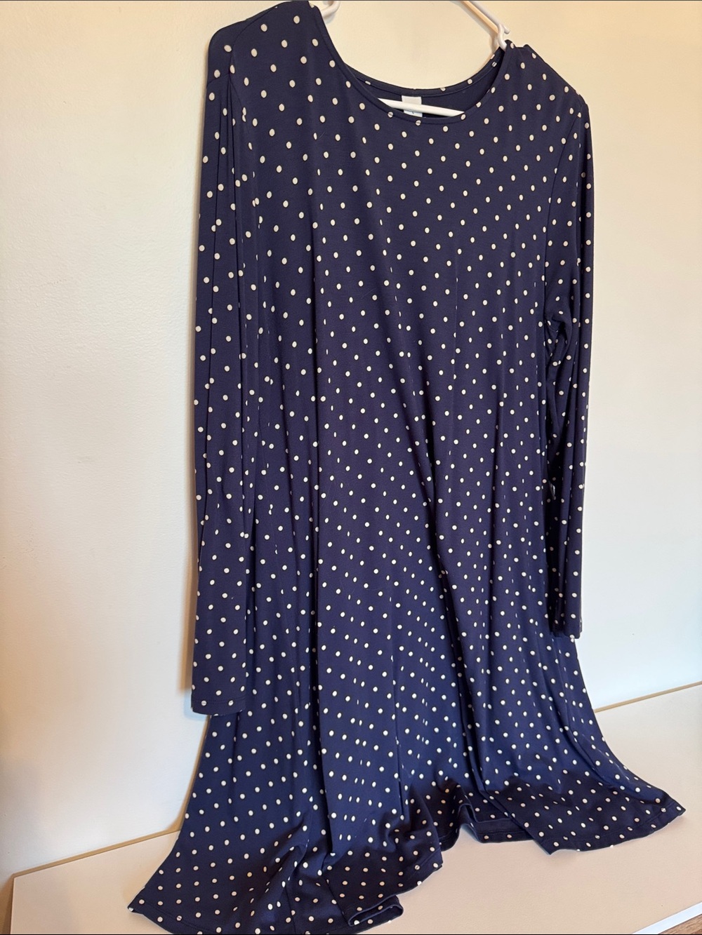 Old Navy Navy Blue Polka Dot Mini Dress